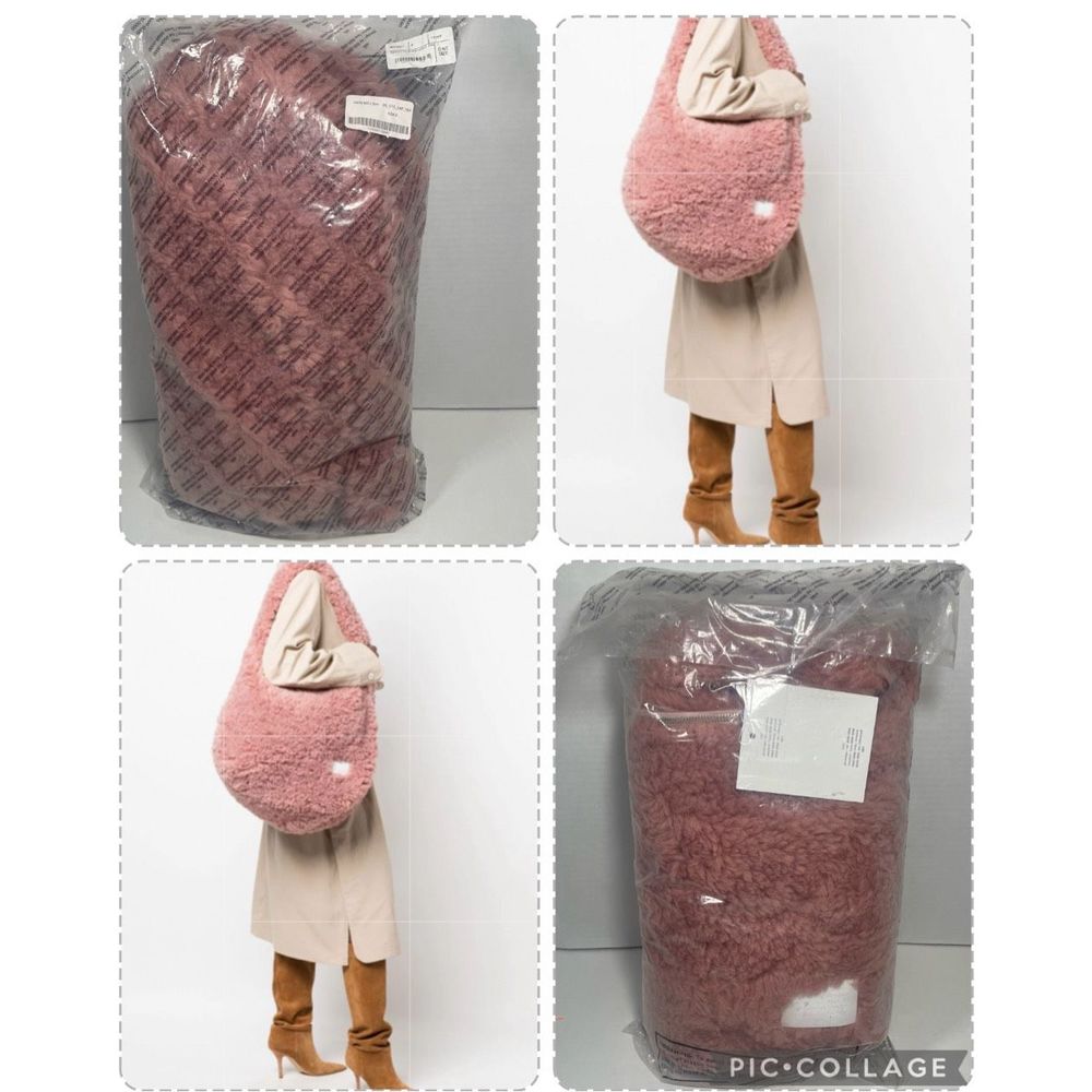 BNWT XXL ROKH FAUX FUR LARGE SHOULDER OR CROSSBODY PINK Unique Look Price Firm! - Picture 9 of 16